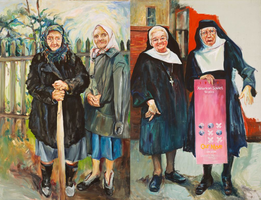 Nuns and Babushkas Painting by Tina Mion Art